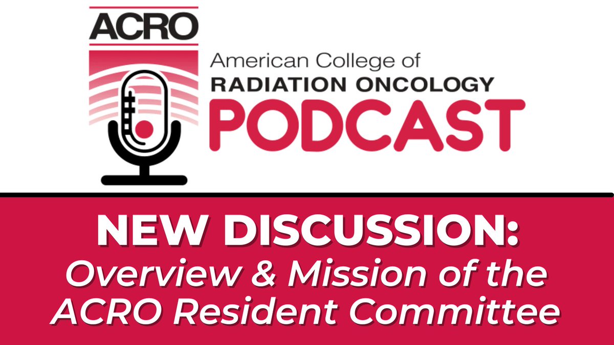 In the latest ACRO Podcast, the ACRO Resident Subcommittee Chairs discuss the overall mission of the ACRO Resident Committee and the focus and benefits of each subcommittee they lead. Check it out: youtu.be/P7hZR-svbfg