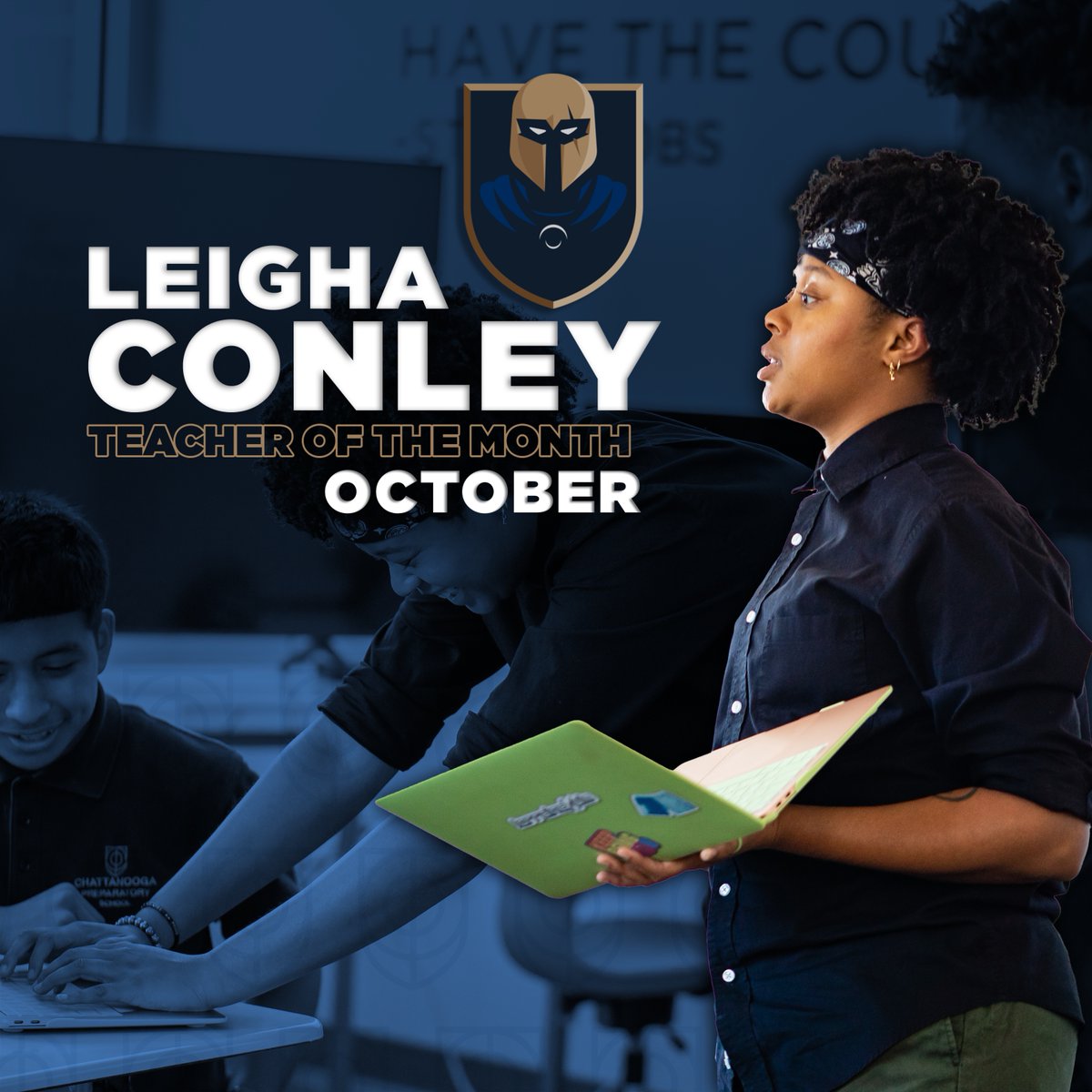 PrepChattanooga's tweet photo. Help us celebrate our Teacher of the Month for October, Leigha Conley!!! Ms. Conley teaches College Access, ACT, and Personal Finance. She is also a key part of our Sentinel basketball coaching staff. https://t.co/ht0iHuoiYI