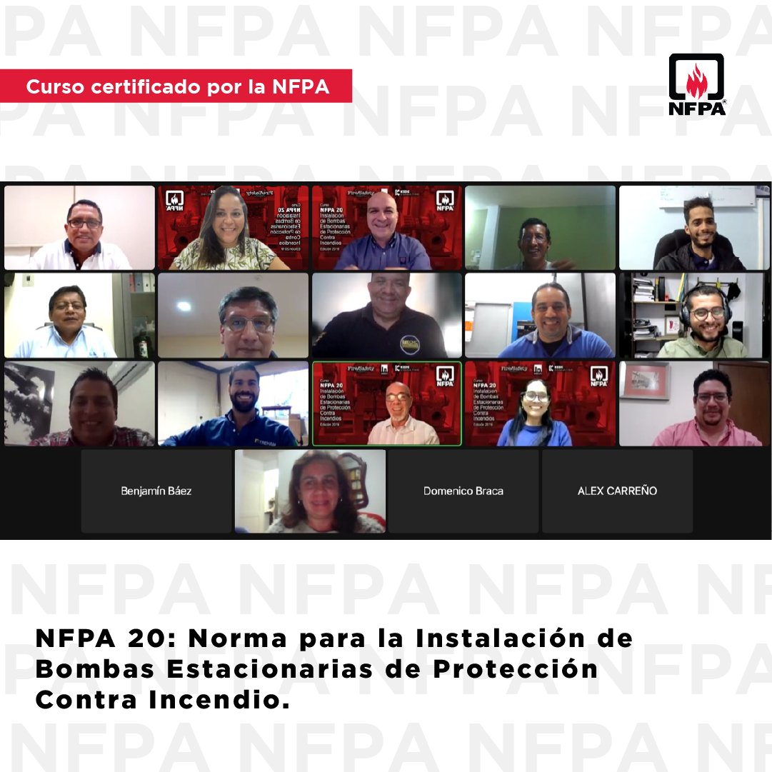 indeansas's tweet photo. El pasado viernes, certificamos a 16 profesionales por la @NFPA, en la norma NFPA 20. Un espacio en alianza🇪🇨 @KedeConsulting y 🇦🇷 @firesafetyreportlata.

No te pierdas, nuestra próximo curso, la NFPA 25. 

¡Reserva tu cupo AHORA!

📱https://t.co/fkyIMfqYap https://t.co/teDRmVueVX