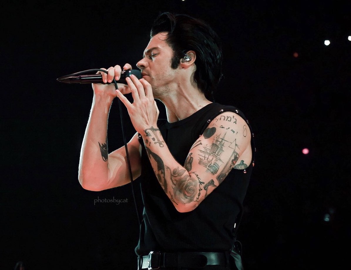 TheHarryNews's tweet photo. Harry on stage for Harryween 🖤 - 📷 @photosbycat https://t.co/mvWUKsEW3n