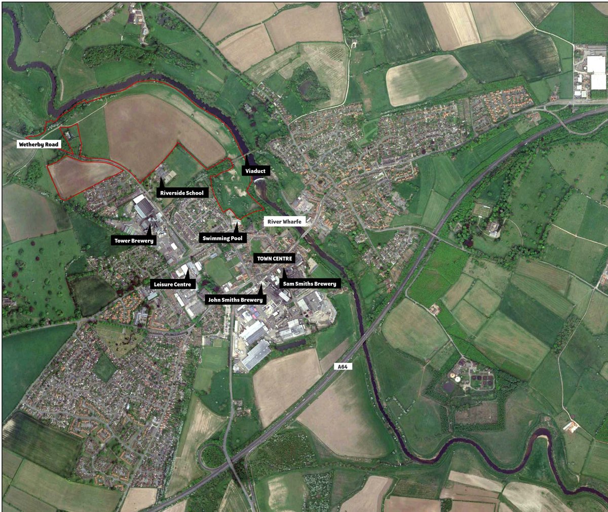 The Eleven Arches site is located on land off Wetherby Road and next to the River Wharfe, just a few minutes’ walk to Tadcaster’s centre. 

It’s currently open land, but only the route along the river is accessible to the public. 

#Tadcaster #Yorkshire