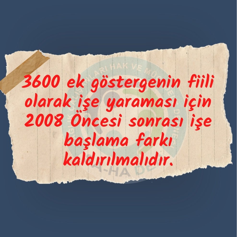 Yıllardır yılan hikayesine dönen 3600 ek göstergenin fiili olarak işe yaraması için 2008 öncesi ve sonrası işe başlama farkı kaldırılmalıdır.
Memurlar arası ayrıştırmaya son verilmelidir.
<a href="/SaHaDernegi/">Sağlık Çalışanları Hak Ve Mücadele Derneği</a> #MemurHaykırıyor