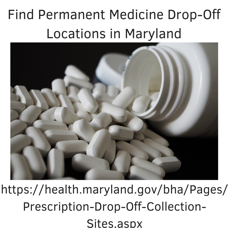 Did you miss #DrugTakeBackDay on Saturday? No need to fear! There are many permanent drop-off locations in Maryland. To find a location nearest to you, visit health.maryland.gov/bha/Pages/Pres… . To learn how to safely dispose of medicines at home, visit bit.ly/MedDisposal-In…
