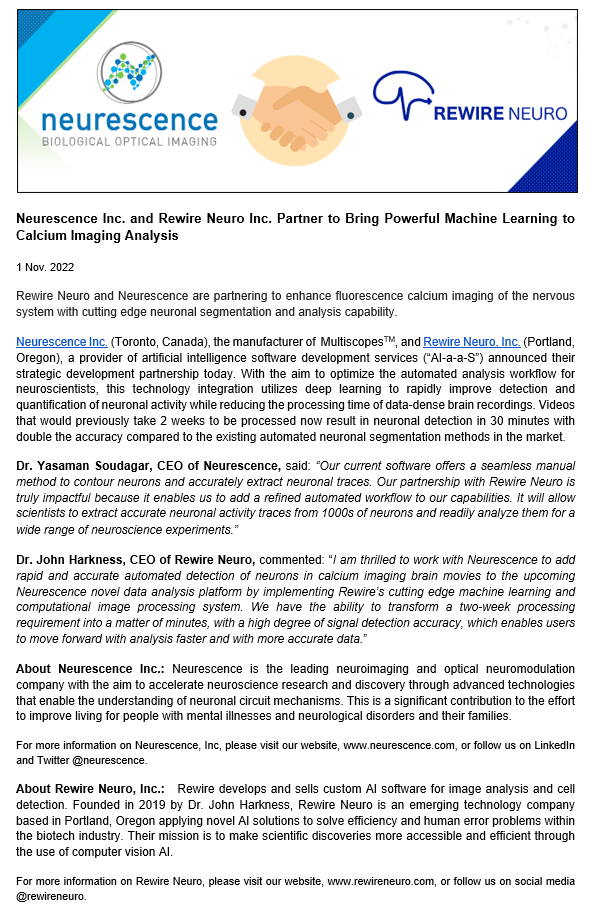 Neurescence (Acquired by Bruker) tweet media