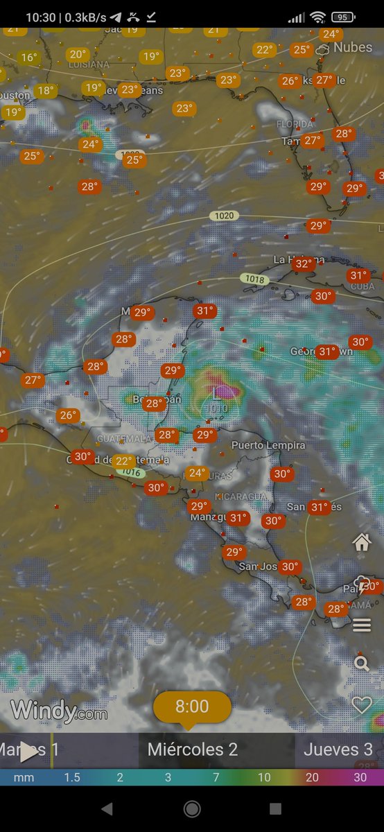 JosmartnLu's tweet photo. Incluso antes de que toqué tierra #LISA ya podría estar cubriendo con sus nublados toda la península de #Yucatan, #Tabasco, y #Chiapas. https://t.co/GrIdam58gr