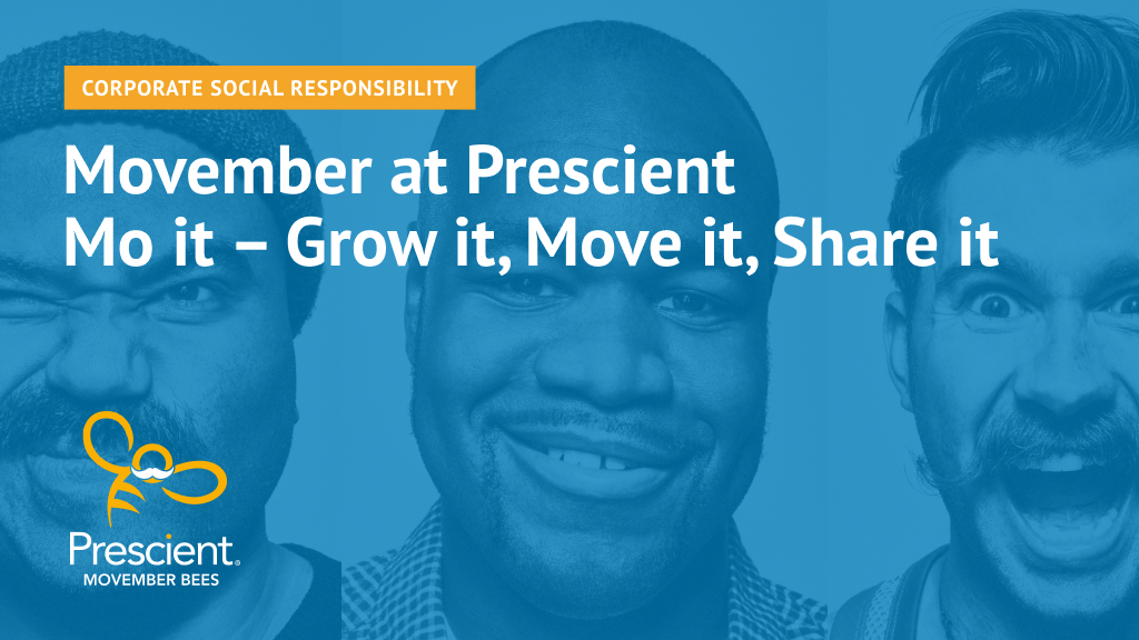 Prescient_HG's tweet photo. This #Movember, Prescient will be taking part in fun challenges to help increase awareness, raise funds and support #menshealth. Throughout November, we will: grow it, move it and share it. Click here to learn more &amp; join us to raise awareness this month: https://t.co/td6OM1GXPu https://t.co/KGNNb4igln