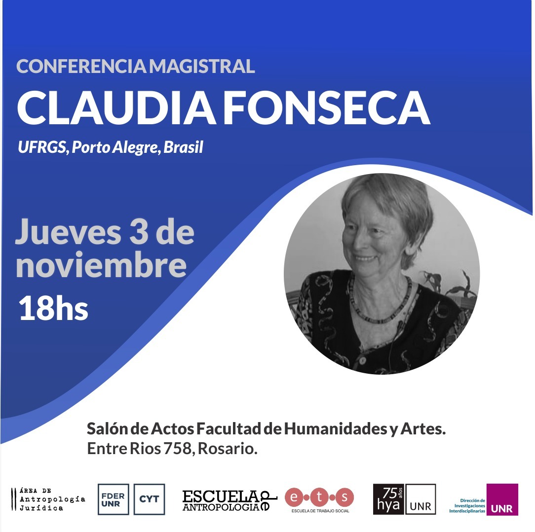 Recibimos esta invitación de la Escuela de Antropología se la Fac. de Humanidades y Artes de la UNR
La actividad es abierta y gratuita.