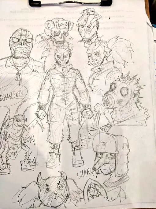 Verge of falling asleep at work, dorohedoro doodles 