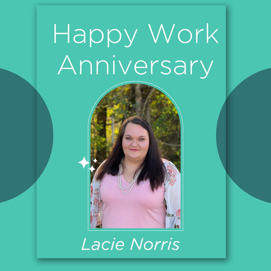 theccaht's tweet photo. Happy work anniversary to our Curriculum Facilitator, Lacie Norris! Your positive attitude and determination in your everyday work inspire everyone here at CCAHT. We are thankful for having you with us! https://t.co/nQ9V7IuN24