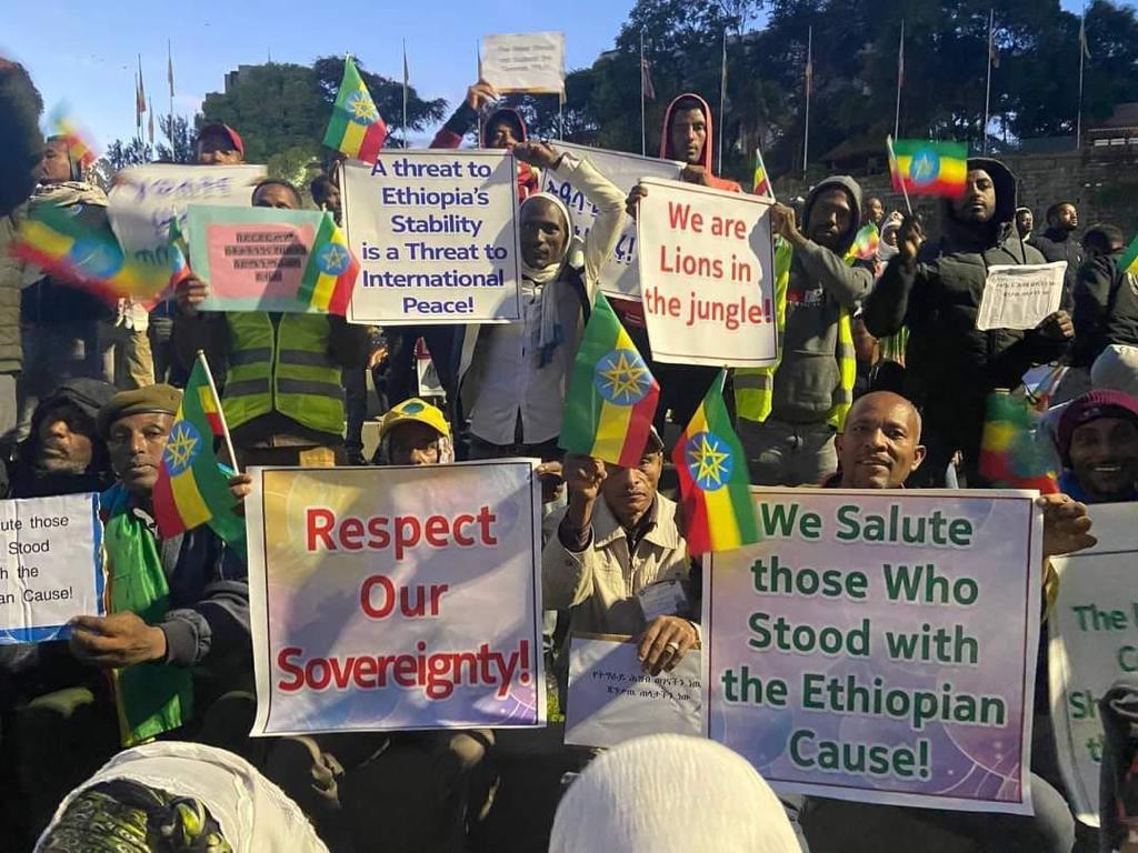 BunoZone's tweet photo. We said #NoMore last year.

We #SayNoMore today

We will #SayNoMore tomorrow &amp; always.

Our stand is clear. We do not welcome meddlers, neo-colonialists &amp; ‘gardeners’ like others. We ask them to stay away
#HandsOffEthiopia
#LeaveEthiopiaForEthiopians https://t.co/ntV1rp7IV4