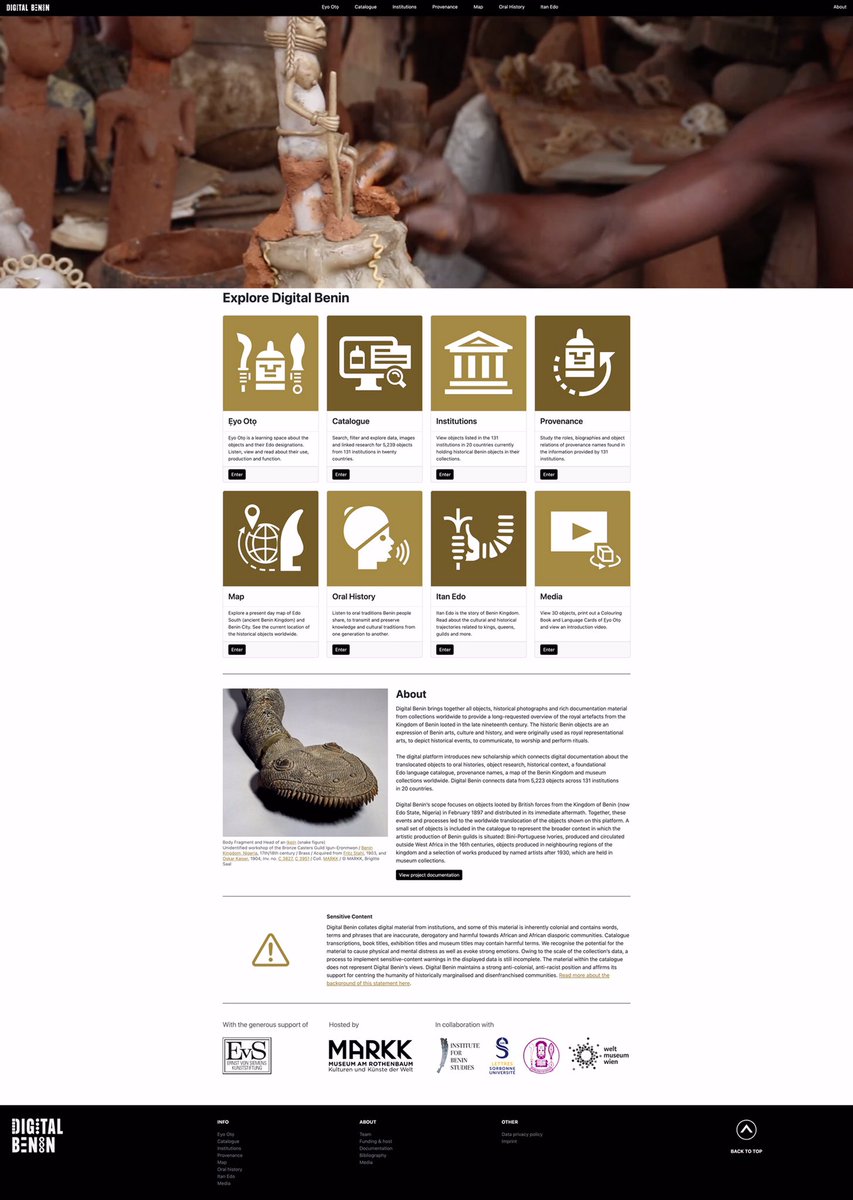 DIGITAL BENIN LAUNCH November 9th at 7pm CET @MARKKhamburg! Please join our online and in-person presentation of digitalbenin.org. I am excited to be there with my team for extensive conversations with you! Zoom link + program: markk-hamburg.de/veranstaltunge… #digitalbenin