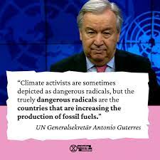 2- The government could end it at any time, just by ending the “moral and economic madness” of new oil and gas licenses. Many will paint JSO as the bad guys here but, as the UN Secretary General recognises, they’re not