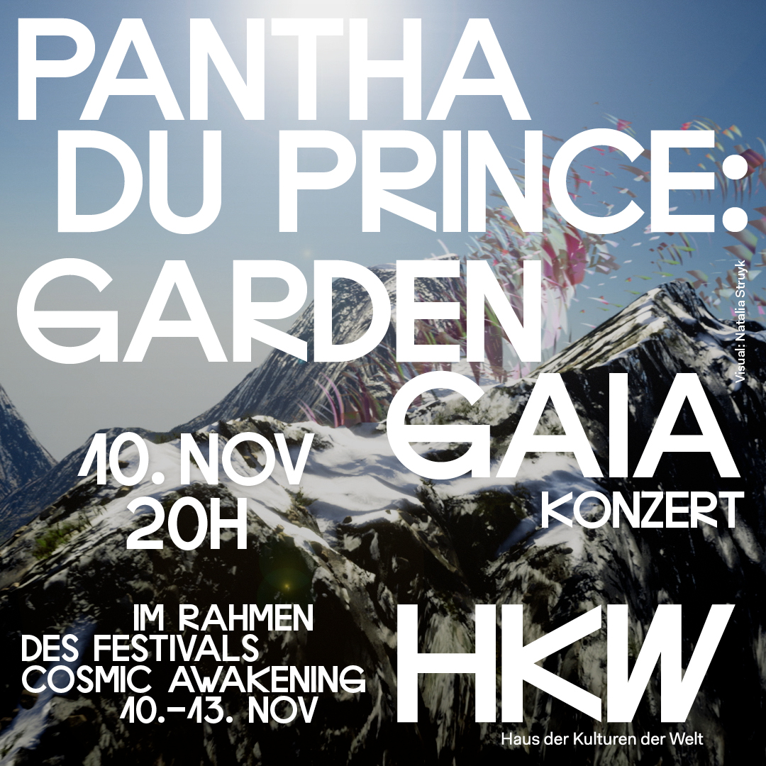 panthaduprince's tweet photo. 10.11.22 HKW, BERLIN Pantha du Prince plays GARDEN GAIA with the Chor der Kulturen der Welt and percussionists, as well as partly self-built sound generators. Video works by Natalia Stuyk are used within the stage set designed by Something Fantastic https://t.co/dFw91aZkqZ https://t.co/KAUFlgF7D9