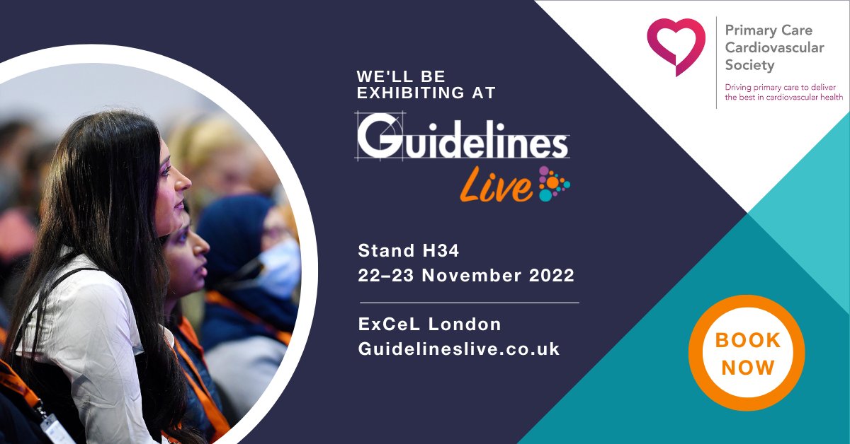 We are proud to be supporting @GuidelinesLive again this year with the two cardiovascular streams on 22nd + 23rd November. We would like to invite you to visit our stand H34 and meet our team to hear about why you should join the PCCS. guidelineslive.co.uk