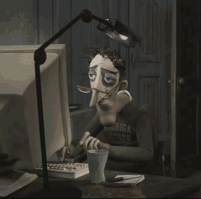 JordanElyy's tweet photo. typing out football stats for the newspaper this morning https://t.co/nDn5z1Vekc
