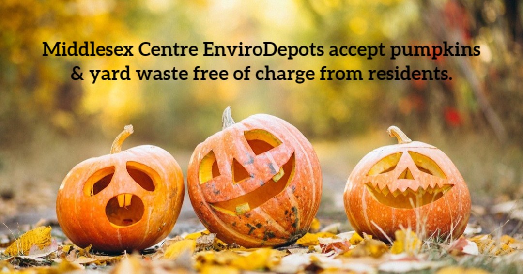 Cleaning up your yard? Take your residential yard waste to Middlesex Centre's EnviroDepots free of charge. Materials must be in paper bags or loose - no plastic bags. Visit ow.ly/biP950KNX7K for times & locations. Note last day for Longwoods & Denfield depots is Nov 12.