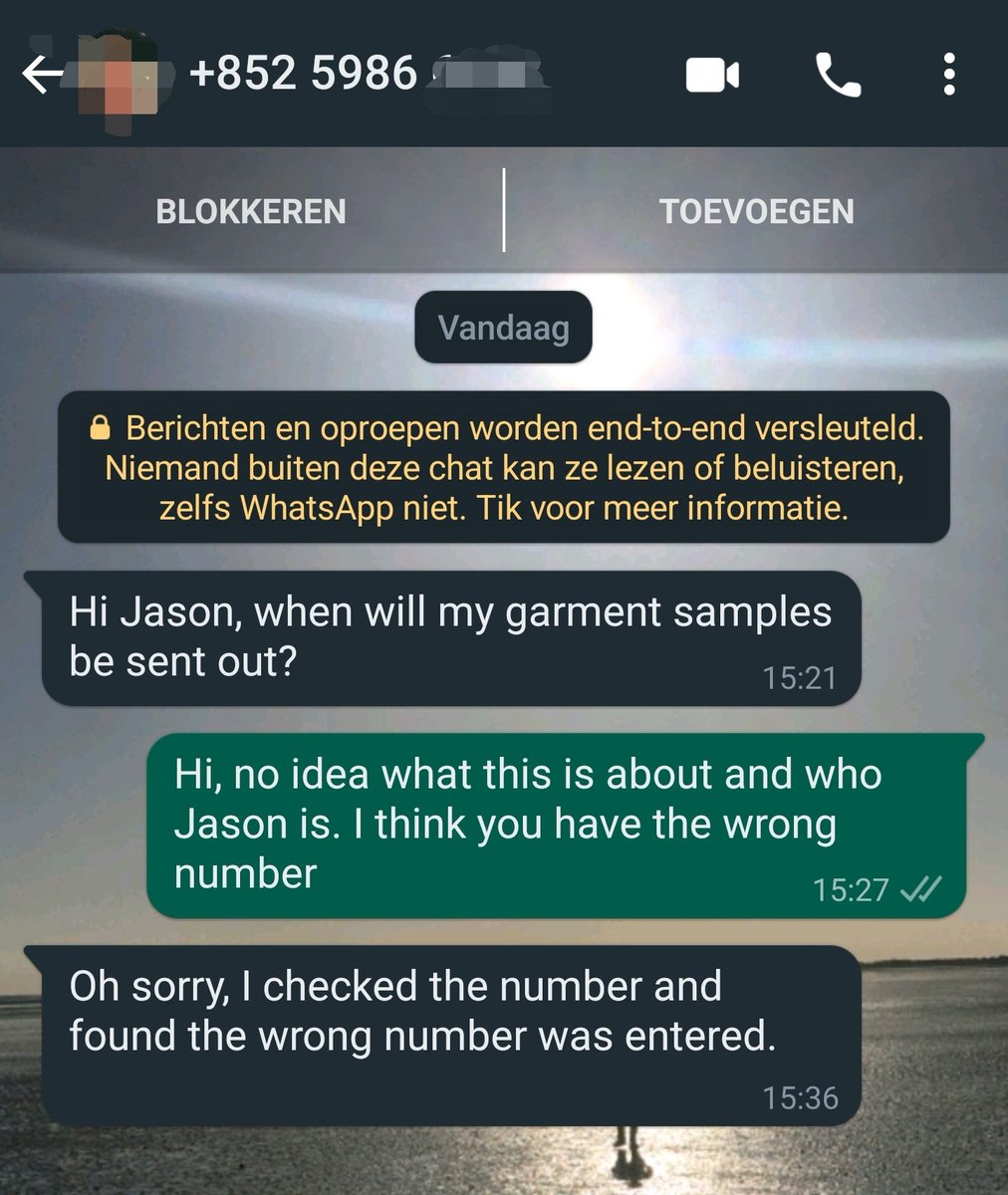 Ik kreeg dit bericht via #whatsapp. Is het een oprechte fout of is dit een soort fraude? #fraude