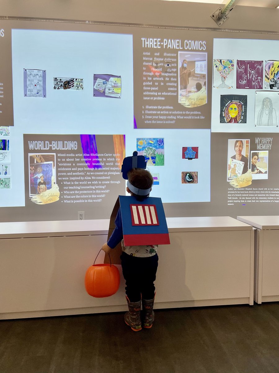 We're delighted this freedom dreaming little robot could experience the Freedom Dreaming for Educational Justice exhibition on Halloween! sites.google.com/view/freedomdr…