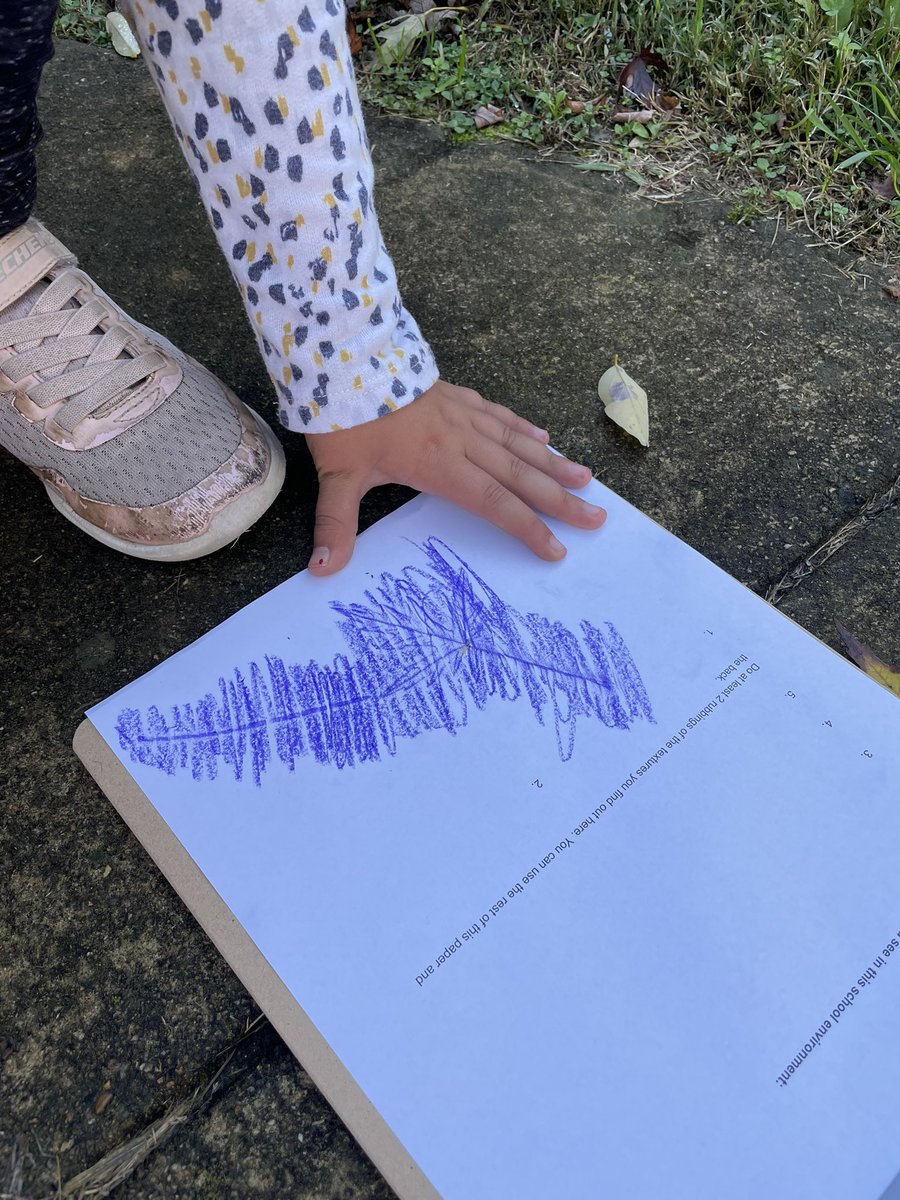 ASpurl's tweet photo. These lucky 2nd graders spent Art in the outdoor classroom tracing leaves with different textures! 🍁🍂@fcpsnews @FCPSR5 @fcpsGet2Green @OldeCreekES https://t.co/9G51GAuWGJ