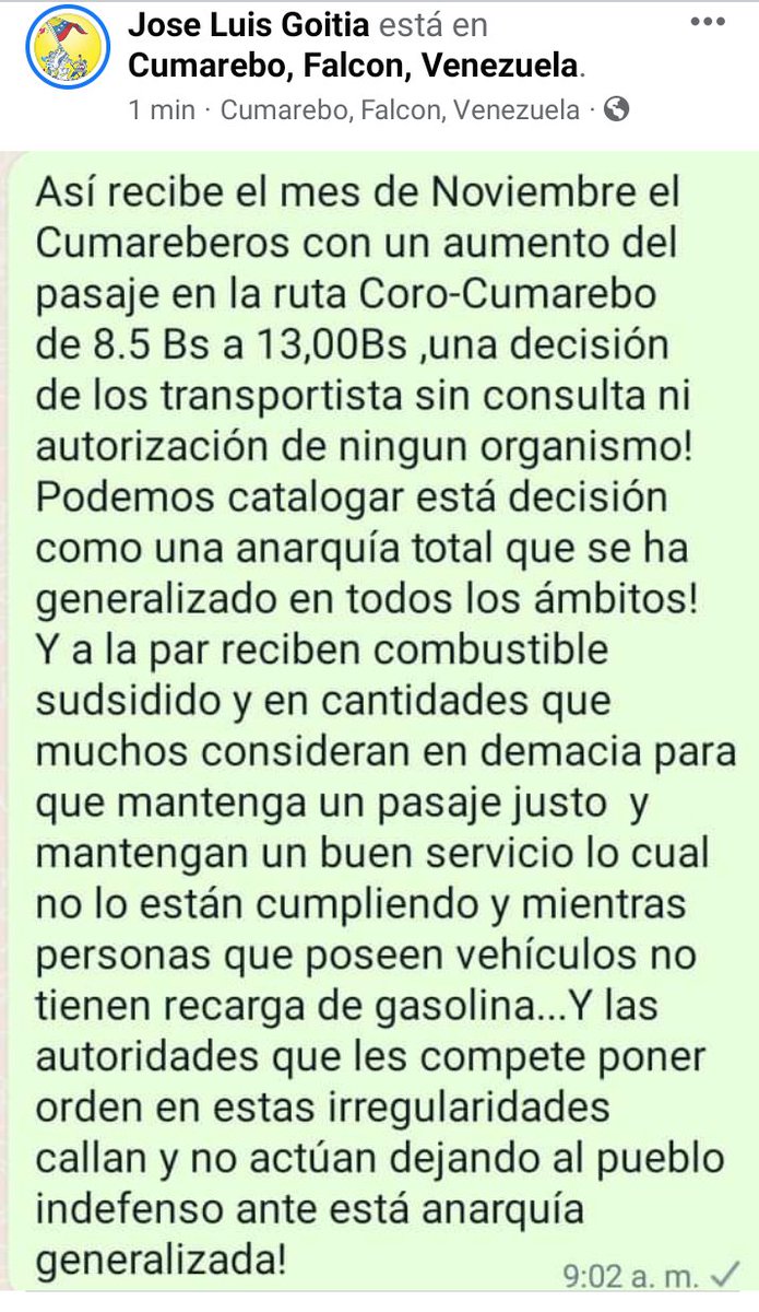 goitmor2012's tweet photo. @ReporteCumarebo https://t.co/UqoYhjSmPy