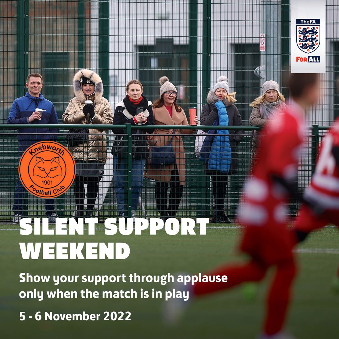 This weekend we're encouraging our coaches and supporters to let the football do the talking.🤐👏

For more info: knebworthfc.co.uk/2022/10/31/fas…