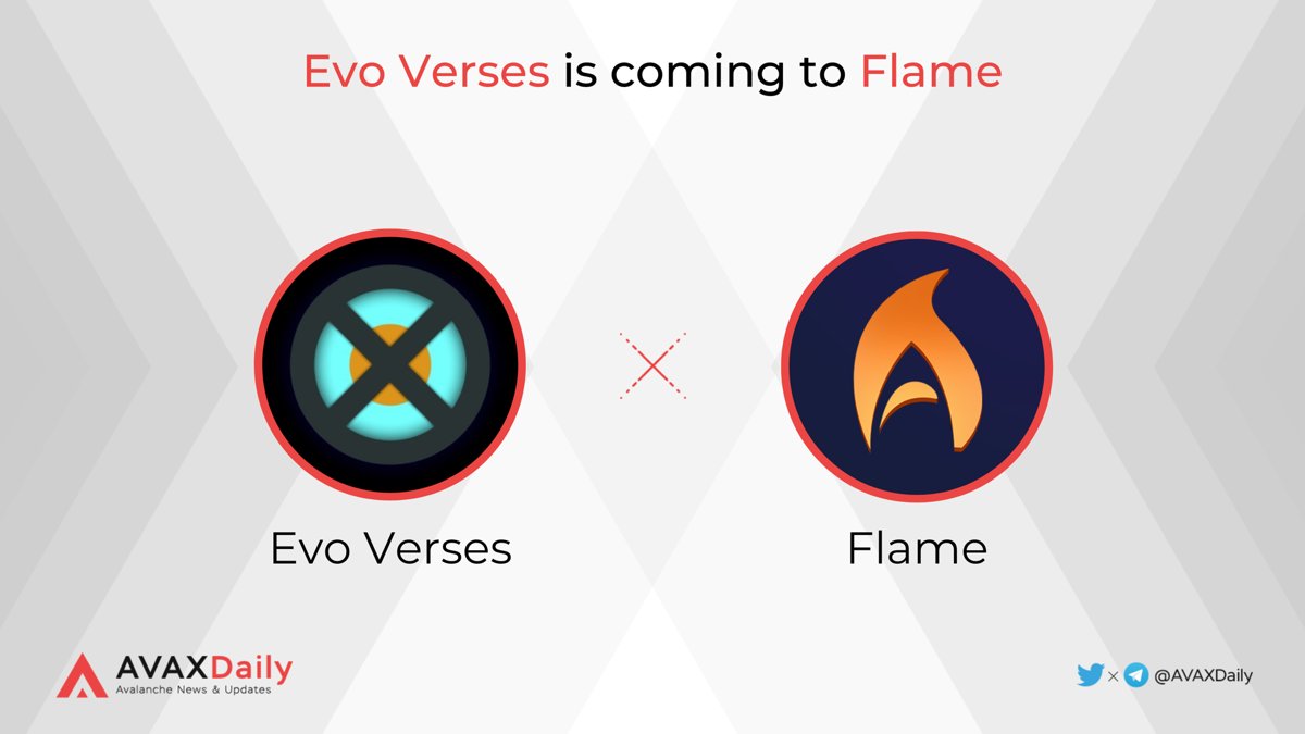 <a href="/EvoVerses/">EvoVerses 🔺🕹</a> is coming to <a href="/flamestore_xyz/">Flame</a>

👉Flame is the “Steam” of Web3, a non-custodial multi-chain wallet and game launcher designed for games that use blockchain technology, such as NFTs or cryptocurrency.

#Avalanche #AVAX $AVAX
x.com/flamestore_xyz…