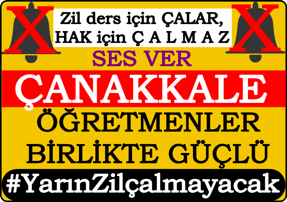 Zil ders için çalar hak için çalmaz! Ses ver Çanakkale,ses ver Türkiye #YarınZilçalmayacak