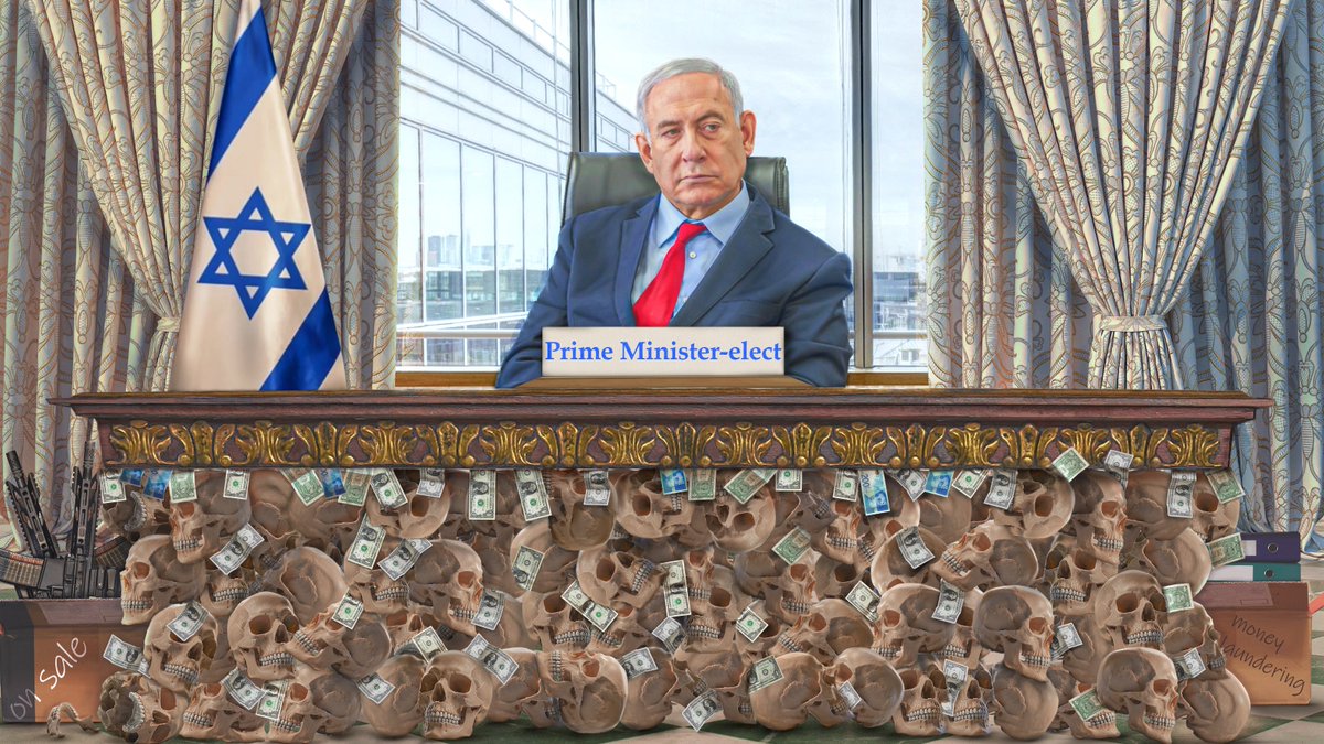 SaraReyi's tweet photo. Joke of the day: war criminal Benjamin Netanyahu says: "Everything must be done to stop the tragedy and bloodshed in Ukraine" https://t.co/XC29VDRGKV