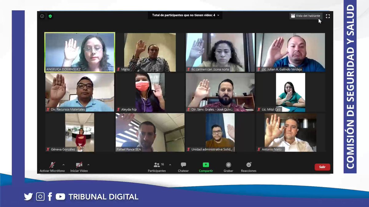 TribunalDig's tweet image. Se da seguimiento a La Tormenta Tropical “Lisa” del mar Caribe, en la novena sesión extraordinaria de la Comisión de Seguridad y Salud del Poder Judicial del Estado de Quintana Roo.  #TormentaTropical #Lisa 
@aguilaguardia @PJEQuintanaRoo