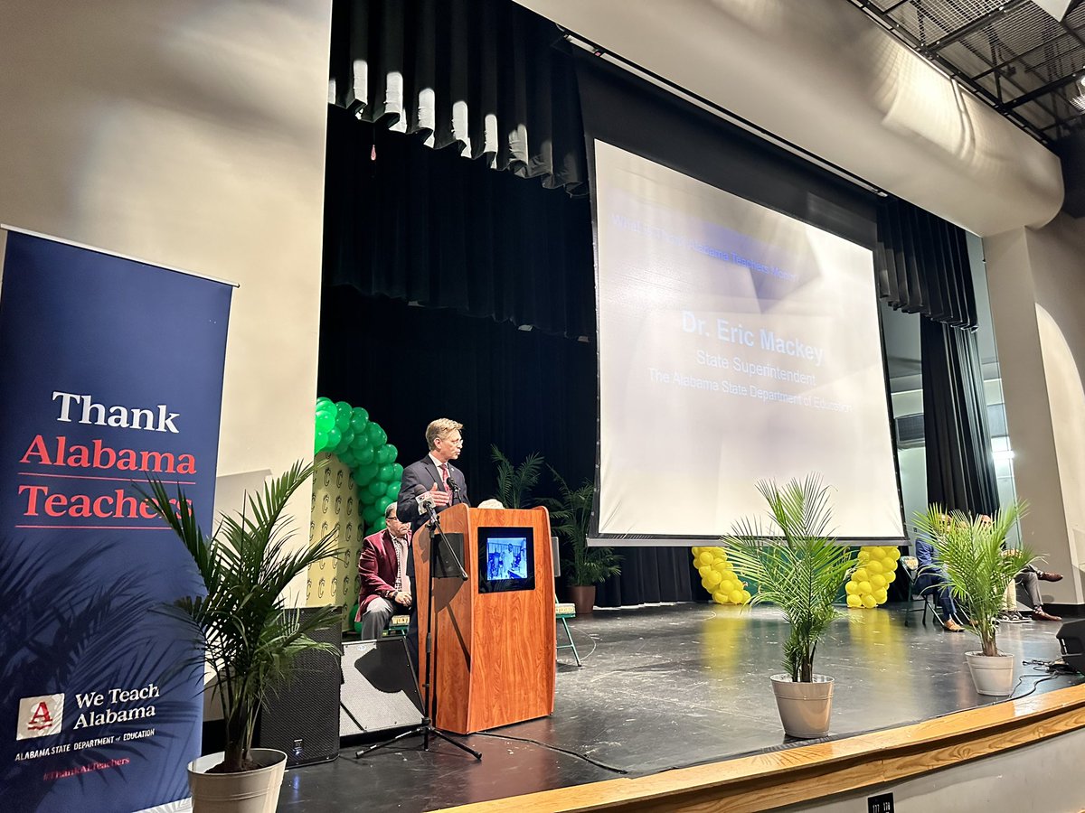 egmackey's tweet photo. This morning, we kicked off #ThankALTeachers month with a press conference &amp; proclamation from @GovernorKayIvey. Teachers truly make a difference in the lives of our students &amp; we want everyone to let teachers know they are appreciated.  Learn more at https://t.co/SrZUWprR9G https://t.co/8JczeOElIE