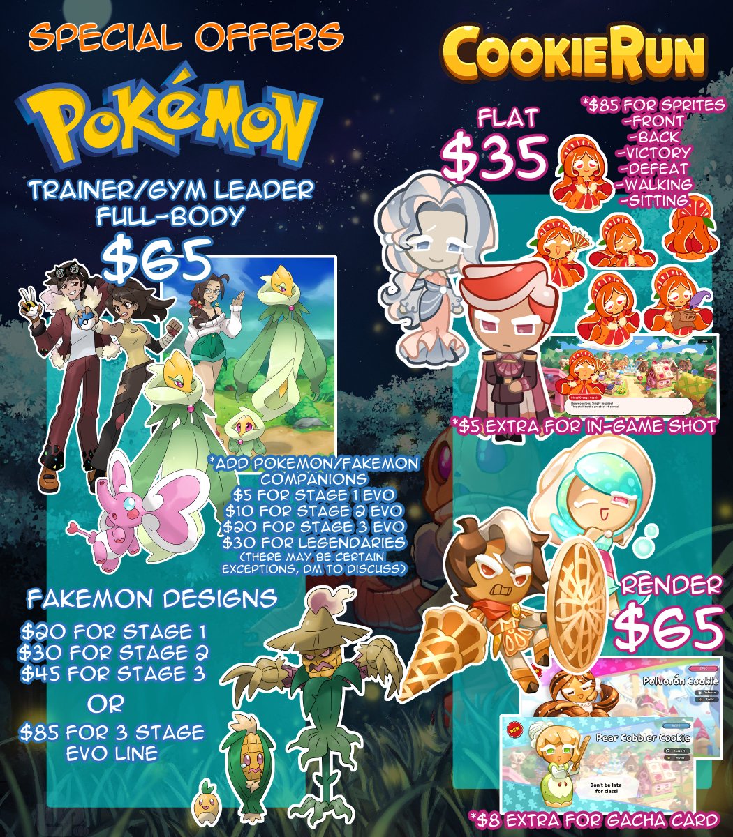 Lilroundpumpkin's tweet image. New Commission prices! It's been 2 years so I'm finally updating them! Check them out and DM me if you have questions or are interested!!