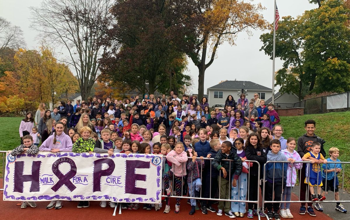 OLS Students attended Mass today and then did a walk to raise funds for Pancreatic Cancer research.
