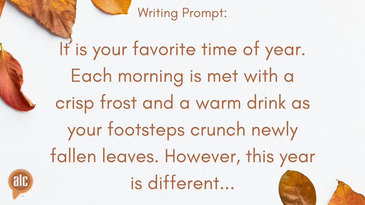 The fall season is upon us! Grab your warm drink of choice and find a cozy corner and try out this writing prompt!
#writing #writer #write #writingprompt #prompt #keepwriting #writinginspiration #amwriting #creativewriting #creative #creativewritingprompts #author #authors