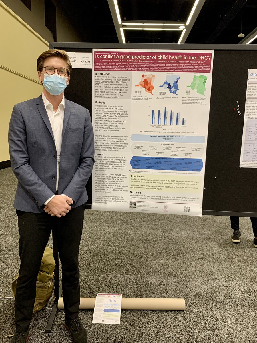 Happy to present at ASTMH annual meeting. Come by and visit my poster and get to know if conflict is a good predictor of child health in the #DRC #IamTropMed #TropMed2022