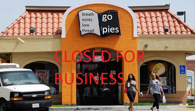 @CaetraLynx <a href="/yooridotblase/">yoori "o'lantern" dot blase 🍬🔮📈</a> im at the combination go pies and breath mints lore thread and it's closed . this is a rush job calling in @asmallerfish