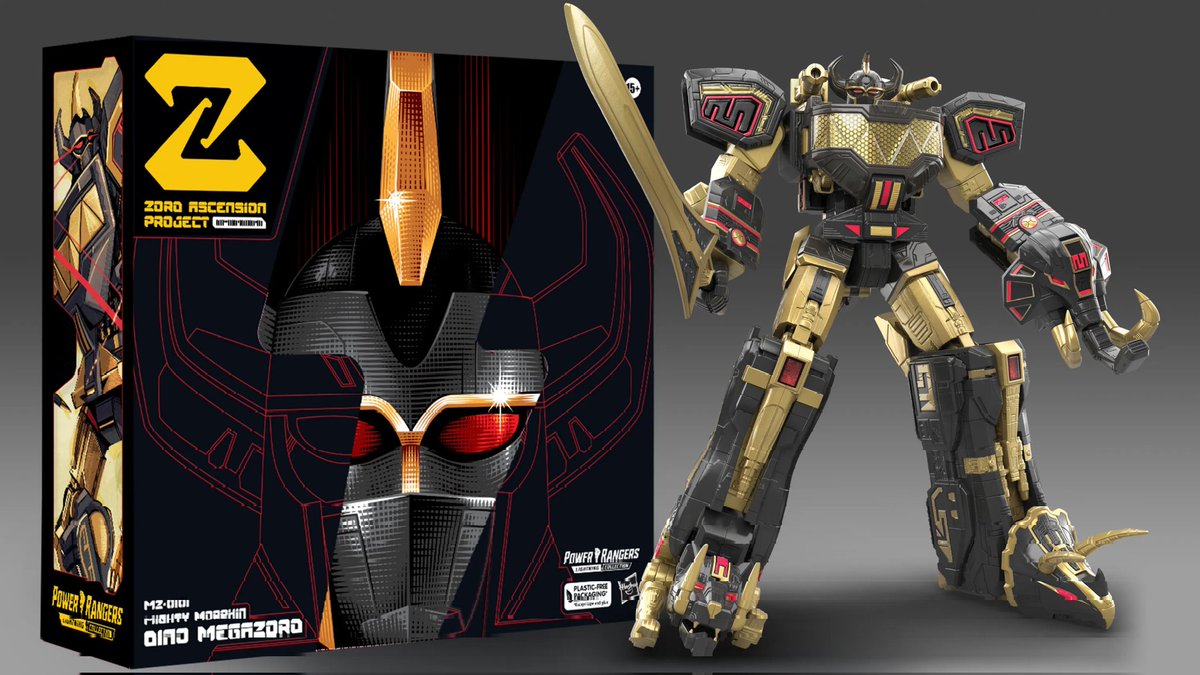 tracieching's tweet photo. Heard the Zord Ascension Black & Gold #MMPR Dino Megazord has begun to ship!
This sneaky, cheeky special edition from last year was only available by redeeming the digital token that came with @Hasbro's first-ever NFT. 🤖🪙
#MightyMorphinPowerRangers #lightingcollection #hasbro https://t.co/xZaNHIQTmI