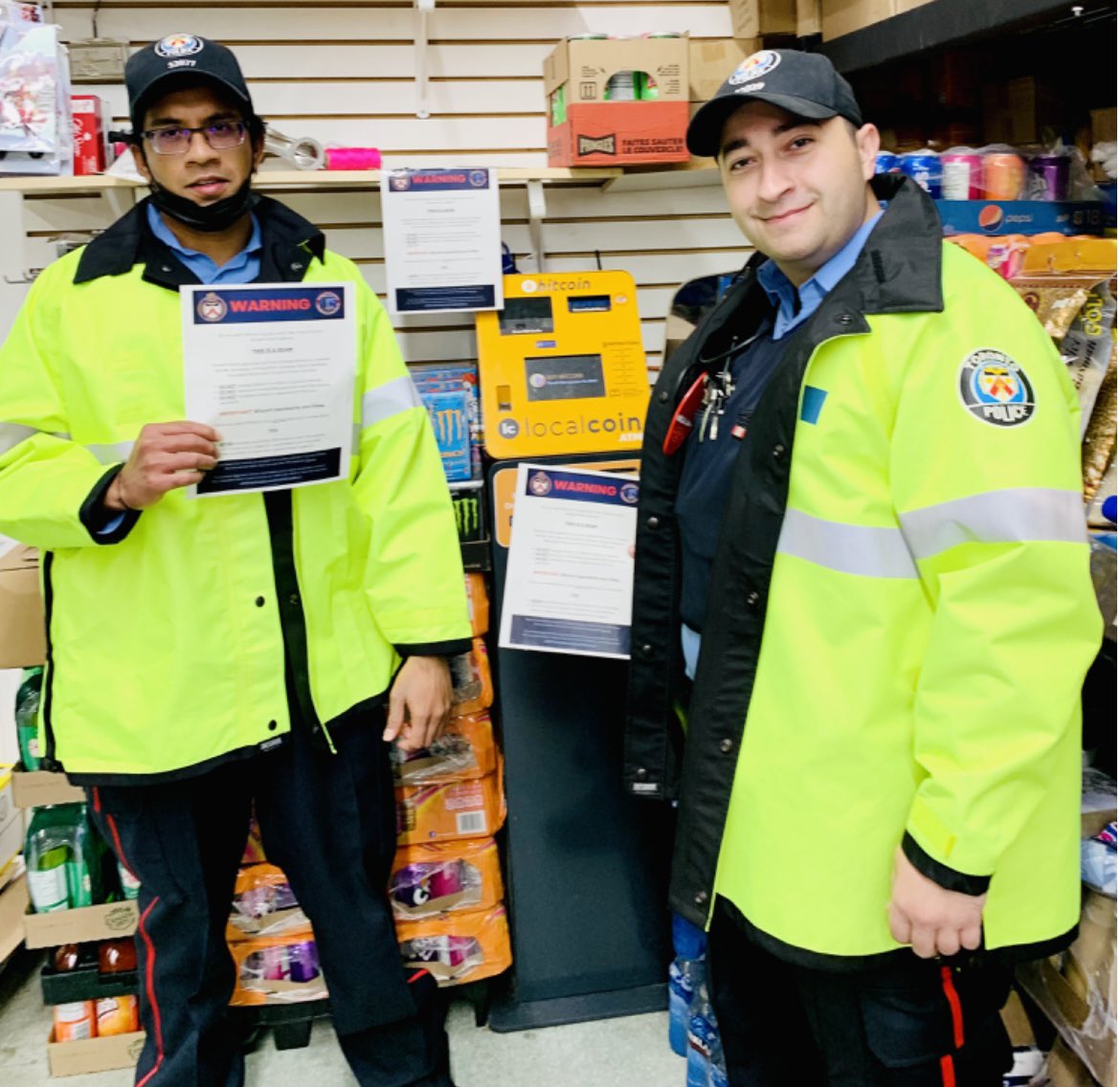 TPS8656's tweet photo. BIT coin currency Scams are on the rise. Sharing Crime Prevention tips with community members to help understand this Bit Coin ATM @TPSAuxiliary @TPS41Div #community #CrimePreventionTips https://t.co/m5obMo5ylA