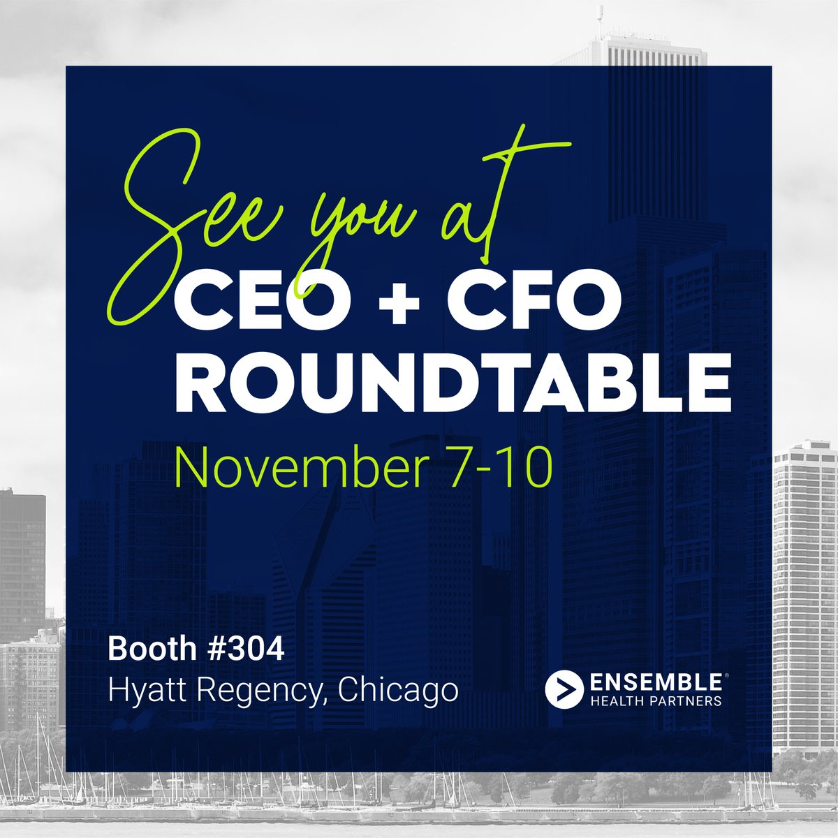 We're just a week away from the <a href="/BeckersHR/">Becker's Hospital Review</a> CEO + CFO Conference! Will we see you there?

#EnsembleDifference #BeckersHealthcare