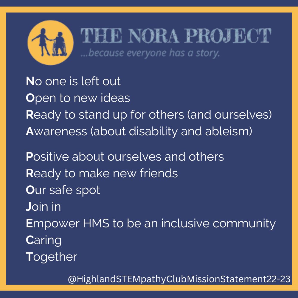Students did a great job coming up with ideas for our 22-23 STEMpathy Club mission statement! @HighlandD70 <a href="/TheNoraProject/">The Nora Project</a> @val_riveraD70
