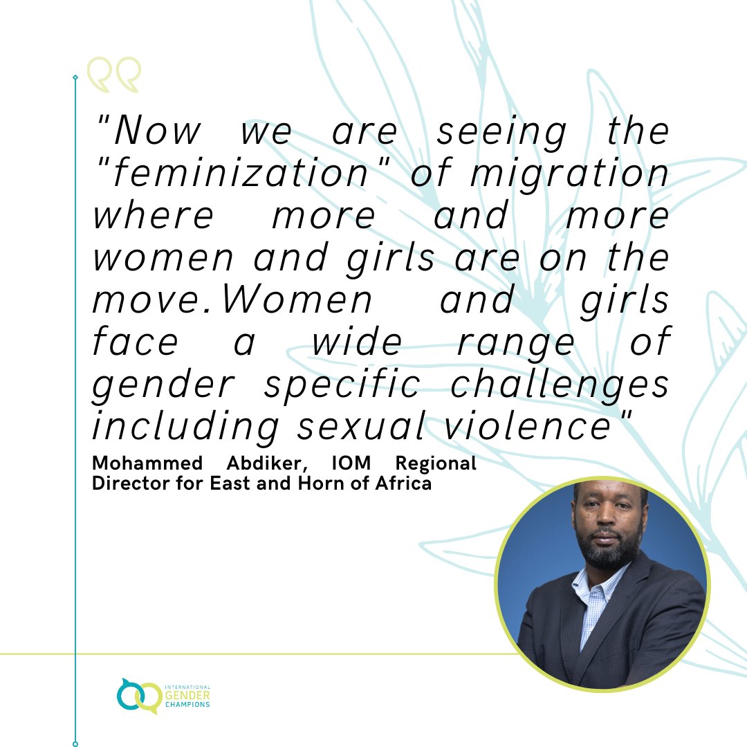 📻 During our IGC #podcast, @AbdikerM talked about the 'feminization' of migration in East and Horn of Africa. #INTGenderChampions @UNmigration @IOMRONairobi