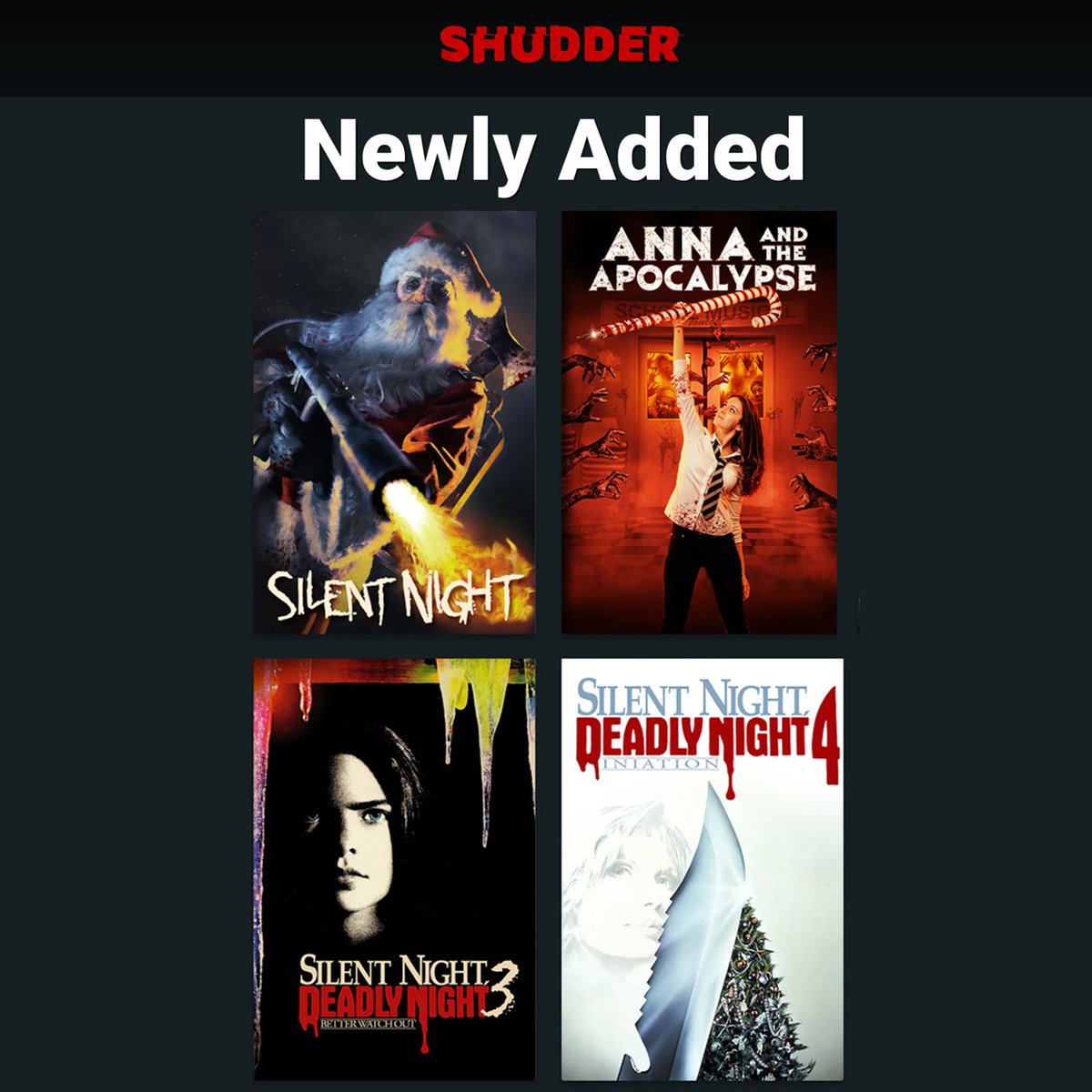 Everyone: Aw, it's November. Aren't you bummed Halloween is over?

Shudder: 🪓🎅🏻