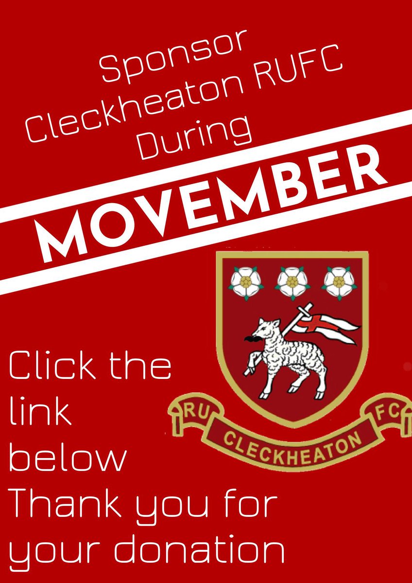 The lads are growing a Mo and supporting #Movember this year to raise awareness of Men’s Mental Health.

You can donate and keep track of the lads progress via the following link: 

movember.com/t/cleckheaton-…