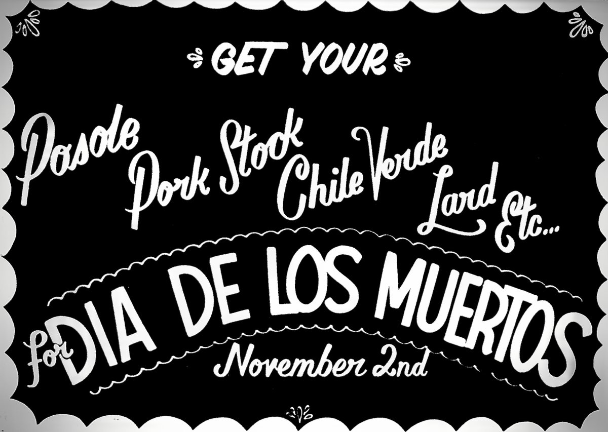 Feliz #DiaDeLosMuertos!  We have #Pozole and <a href="/almasemillera/">Alma Semillera</a> #tortillas.  Give us a call or come visit the shop before celebrating tonight!