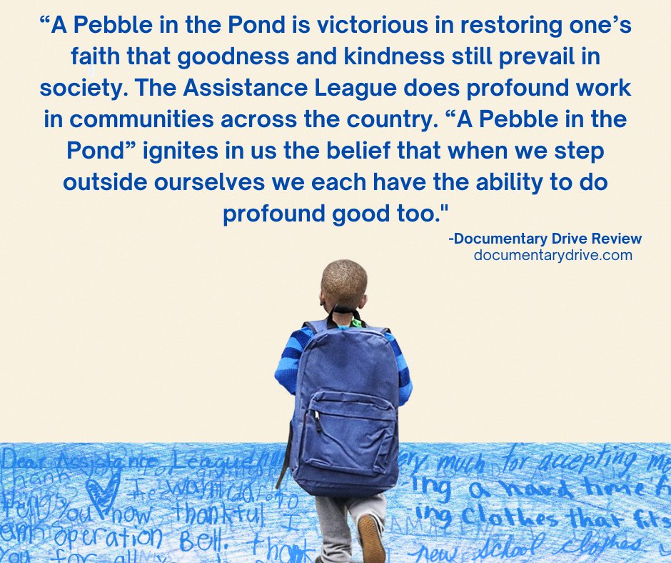 GetPaulHoward's tweet photo. I have always thought of @APebbleinthPond as a grassroots film...we're playing a much more important long game to inspire &amp; bring joy to lives...
I appreciate every single person sharing, rating, reviewing... #CreateRipples
Reviews like this one from @DOCUDrive, https://t.co/NkxS1F3Zrk
