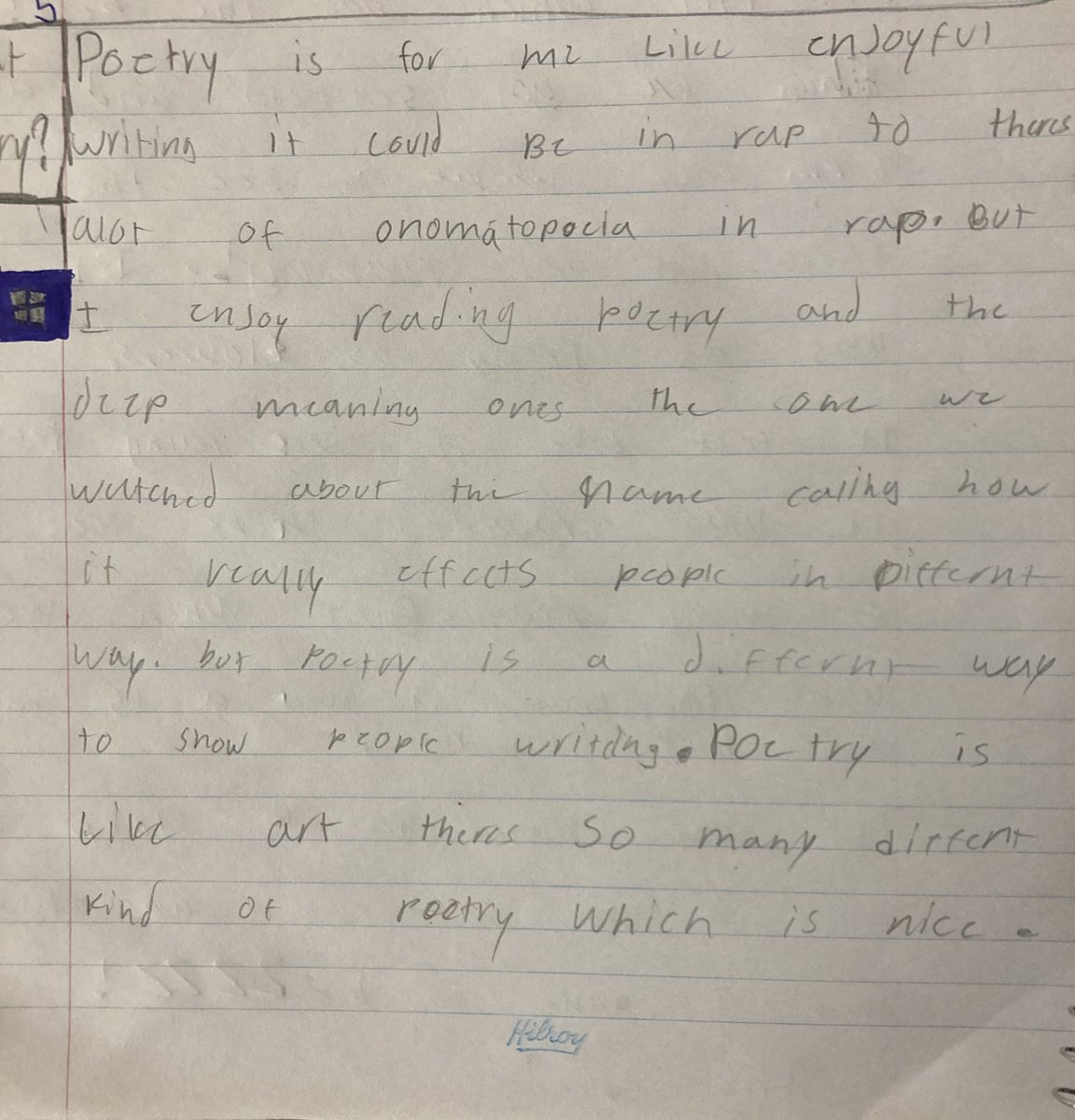 Ms_EMcCann's tweet photo. "Poetry is something that people do to make the world better" ~ Malak 🥰 #QuickWrite #PoetryRocks #StudentVoice https://t.co/bDLQU3uZGf