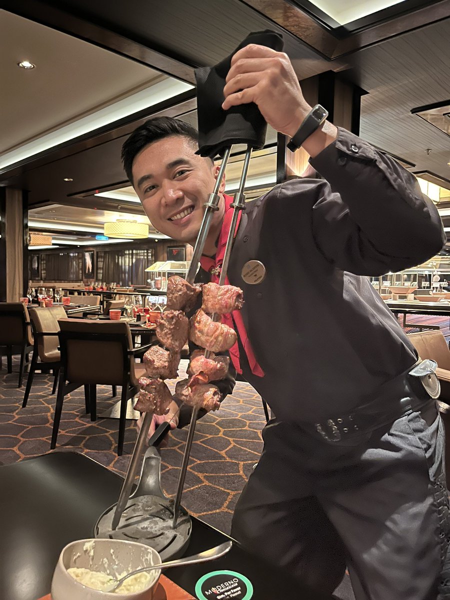 holstervegas's tweet photo. Been on board 8 hours and already sampled 3 dining options ! @CruiseNorwegian have the best food and the most amazing staff ๐ #nclescape #nycbound https://t.co/upzdB2Puhn