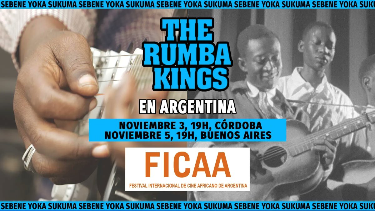 The Rumba Kings Film Official (@rumbafilm) on Twitter photo 🇦🇷Calling Argentina🇦🇷!
New dates for the screenings in Argentina, as part of FICAA <a href="/ObservatorioSur/">Festival Internac de Cine Africano de Argentina</a>
Córdoba: November 3, 19H, Museo Nacional Estancia Jesuítica de Alta Gracia
Buenos Aires: November 5, 19h, Casa Nacional del Bicentenario.
buff.ly/3ggNTiT 🇦🇷Calling Argentina🇦🇷!
New dates for the screenings in Argentina, as part of FICAA <a href="/ObservatorioSur/">Festival Internac de Cine Africano de Argentina</a>
Córdoba: November 3, 19H, Museo Nacional Estancia Jesuítica de Alta Gracia
Buenos Aires: November 5, 19h, Casa Nacional del Bicentenario.
buff.ly/3ggNTiT