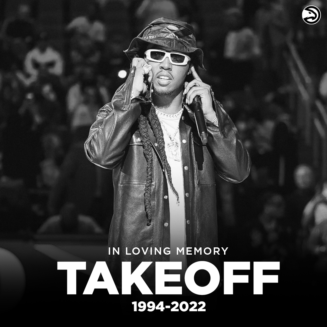 We are heartbroken over the passing of Takeoff, a passionate Hawks fan and pillar of Atlanta culture. Sending our love to his family, friends, and all who are mourning his loss today.