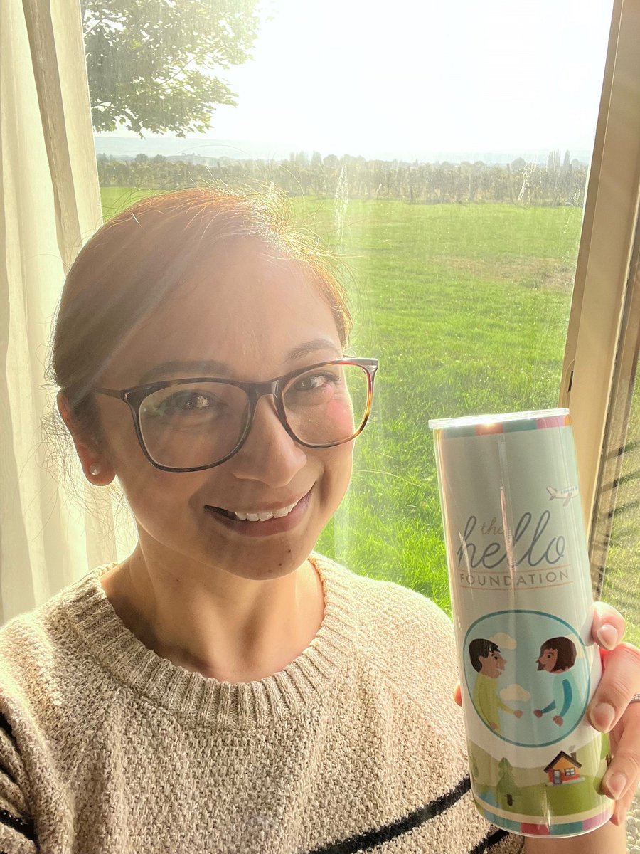 TheHelloFound's tweet image. Watching the sunrise over a vineyard with a #THF tumbler full of coffee has got to be the best way to start the day! Thanks for sharing this photo of you onsite, Joella!  #SchoolPsych #SchoolPsychLife #WorkLifeBalance #THFer #TeleTherapist #SchoolPsychologist #SLPeep #SLP2Be