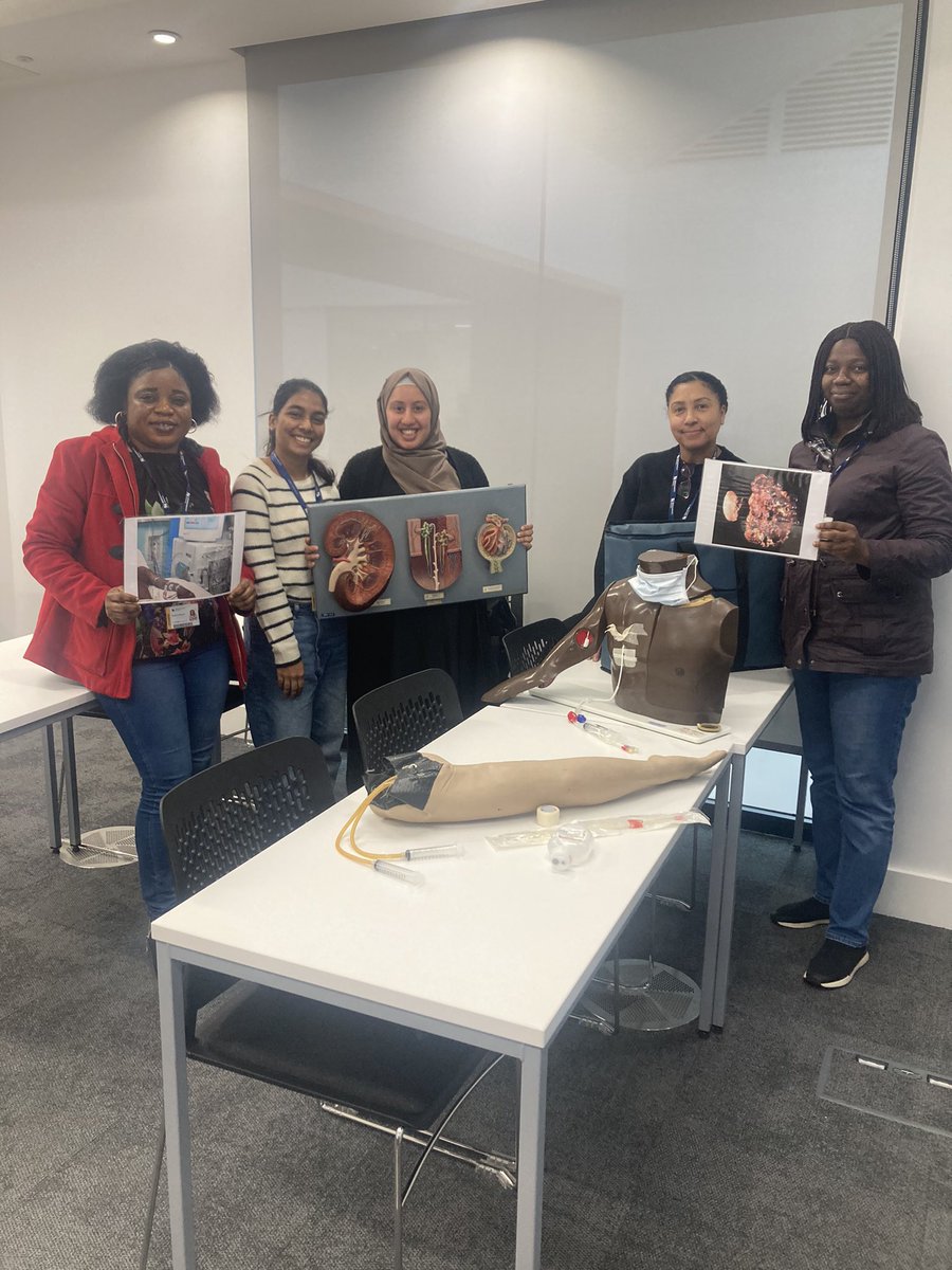 Renal awareness event this afternoon with adult nurses at the belonging event. Talking all things renal and dialysis. Thank you for the support from <a href="/DiaverumGlobal/">Diaverum</a> for the dialysis arm and chest. Supporting nurses of the future. #renal #dialysis #renalnurse #dialysisnurse